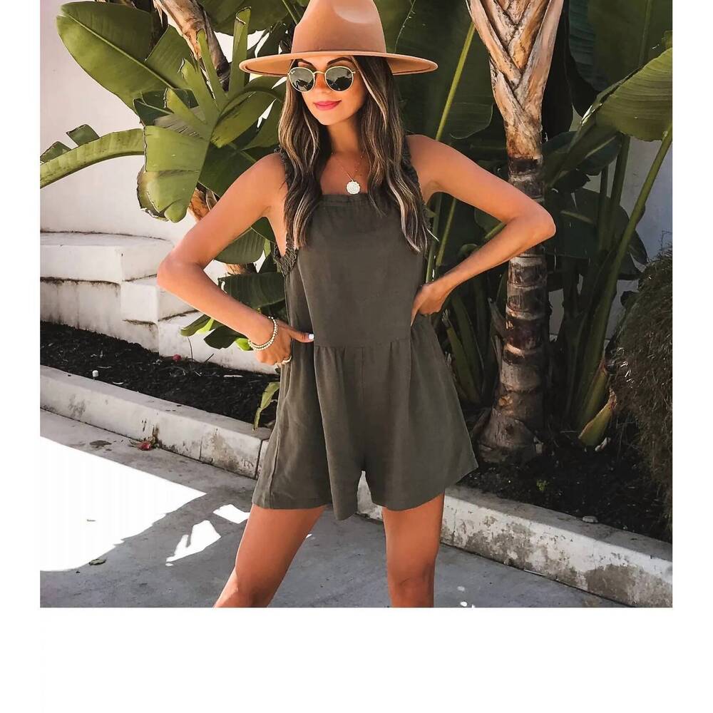 NEW AMARYLLIS out of this world romper in olive